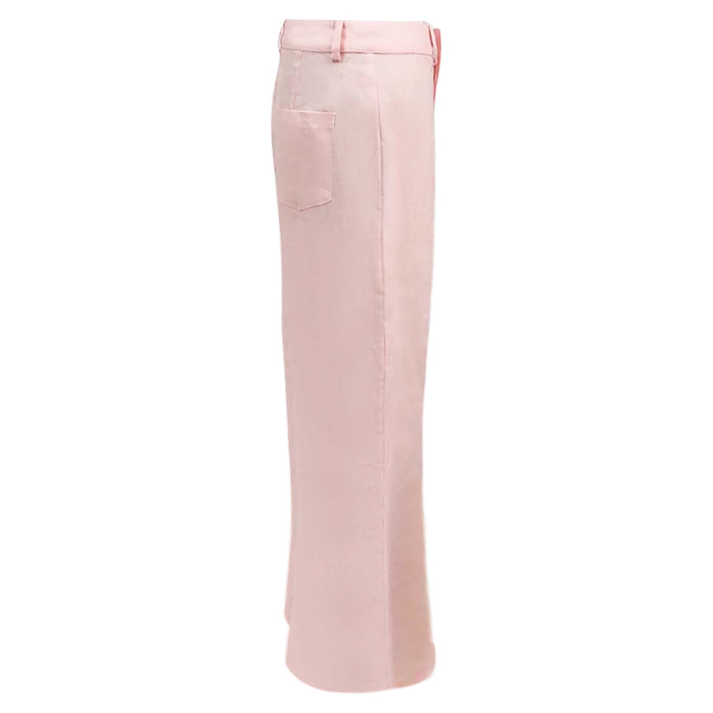 Linen Office Barbie Pink Suit Flare Pant