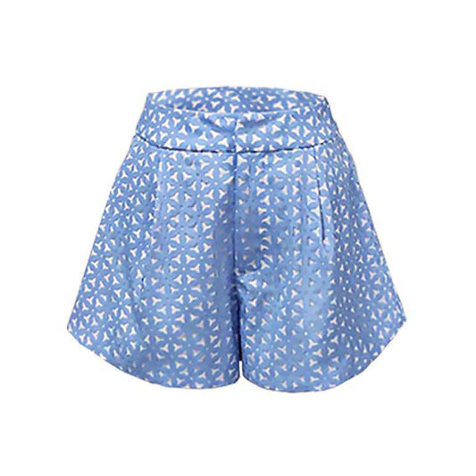 Hollow Hue Blue Print Short