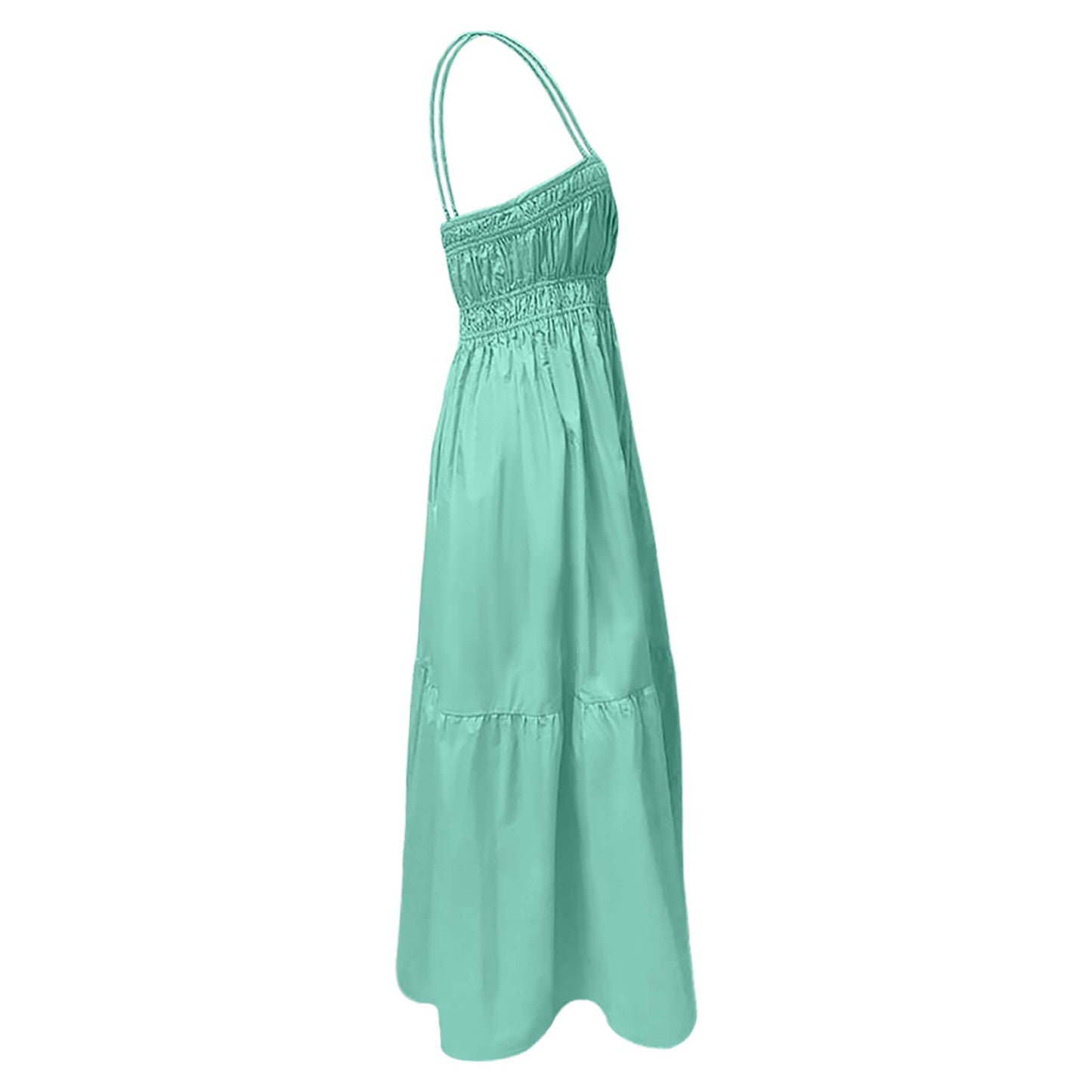 Cyan Layered Slip Dress